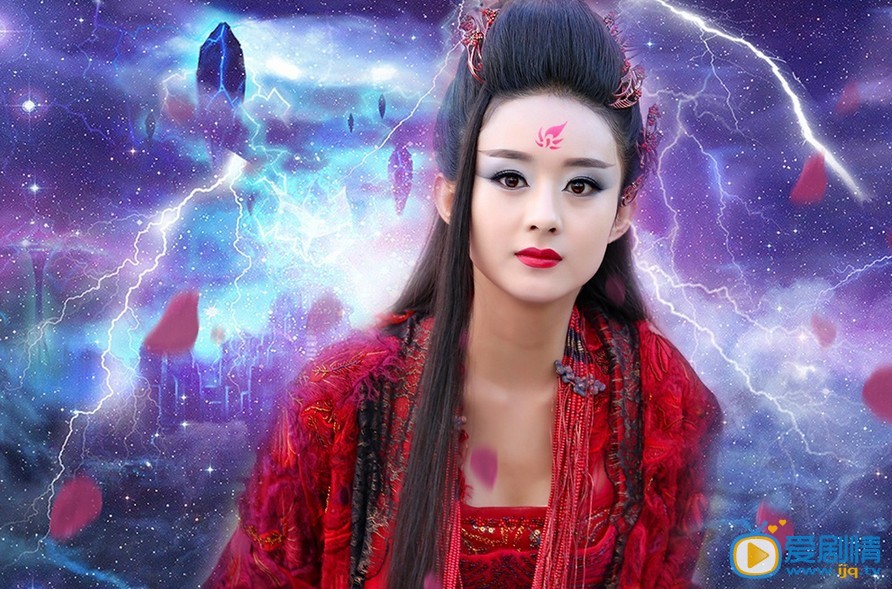 《花千骨》曝赵丽颖红衣绝美霸气妖神剧照(组图)